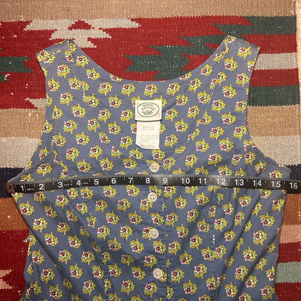 Vintage Laura Ashley Blue Floral Button-Down Maxi Dress Sz 10 UK/6 US - Picture 5 of 10